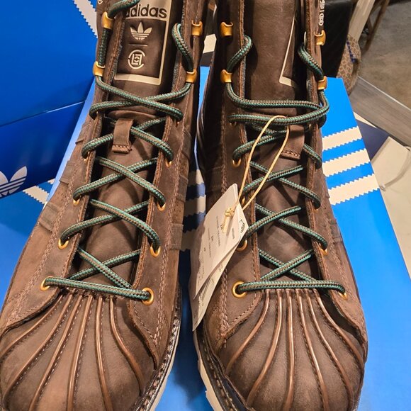 Adidas Men's CLOT PRO MODEL BY EC Boot Dark Brown/Wonder Beige JQ1263 SZ 10.5 - Picture 5 of 16